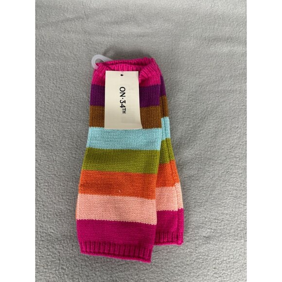 ON 34th Accessories - On 34th Women's Cozy Colorblocked Multicolor Fingerless Gloves One Size NWT's